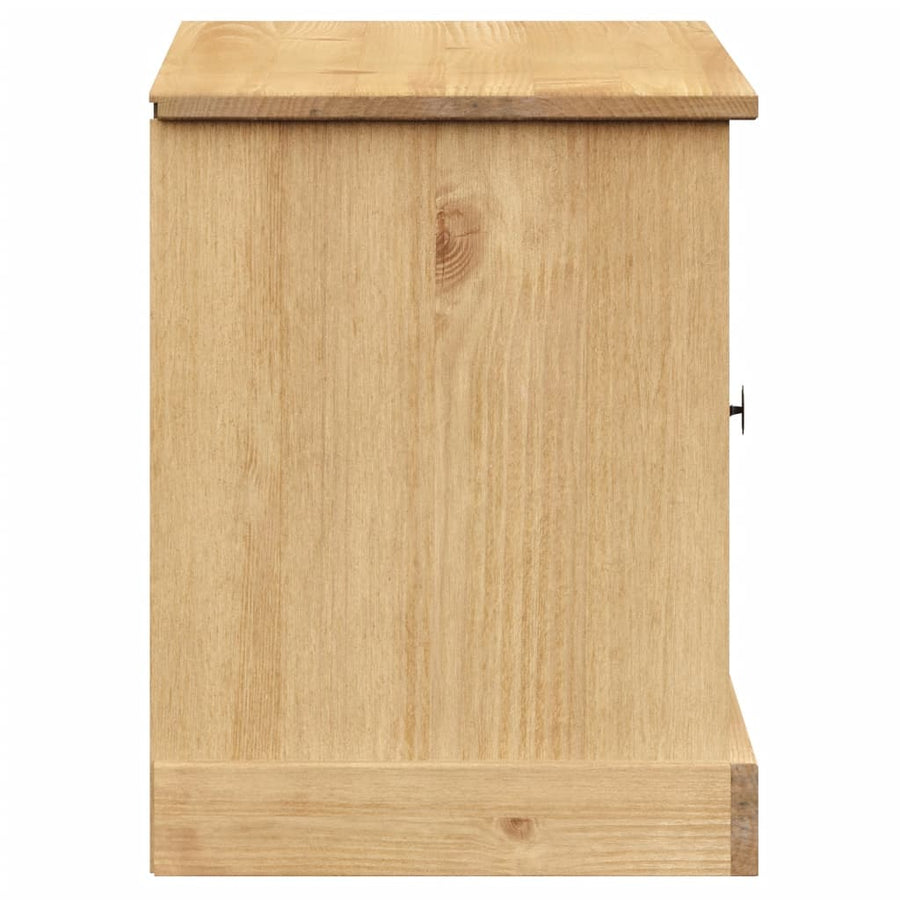 Schoenenbank Vigo 106X35X45 Cm Massief Grenenhout Bruin