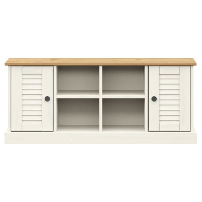 Schoenenbank Vigo 106X35X40 Cm Massief Grenenhout Wit