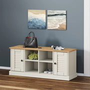 Schoenenbank 106x35x40 cm massief grenenhout wit