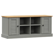 Schoenenbank Vigo 106X35X40 Cm Massief Grenenhout Grijs