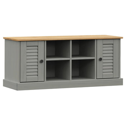Schoenenbank Vigo 106X35X40 Cm Massief Grenenhout Grijs