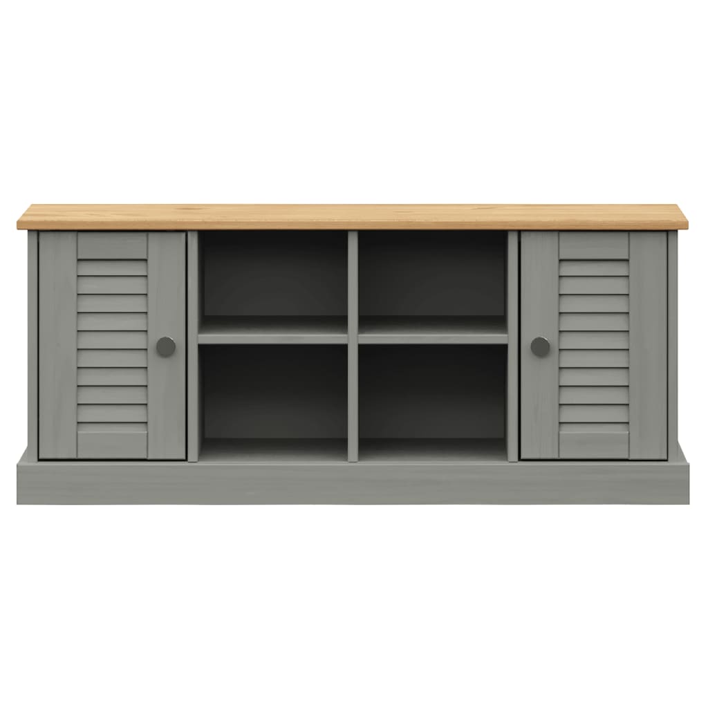 Schoenenbank Vigo 106X35X40 Cm Massief Grenenhout Grijs