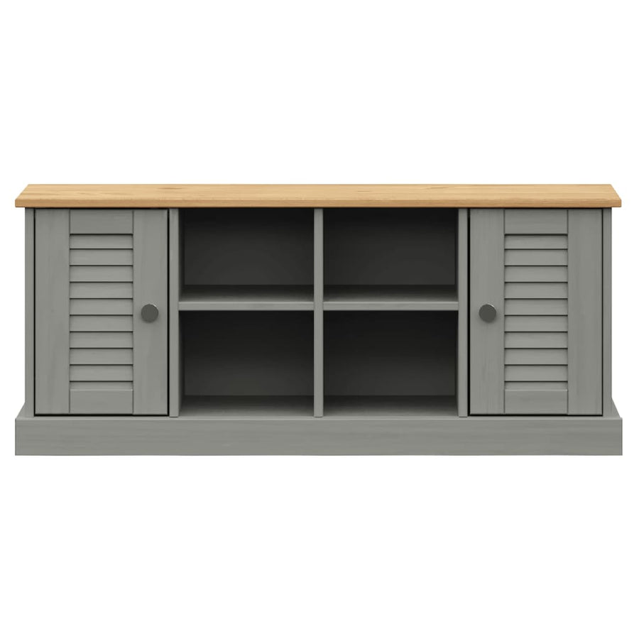 Schoenenbank Vigo 106X35X40 Cm Massief Grenenhout Grijs