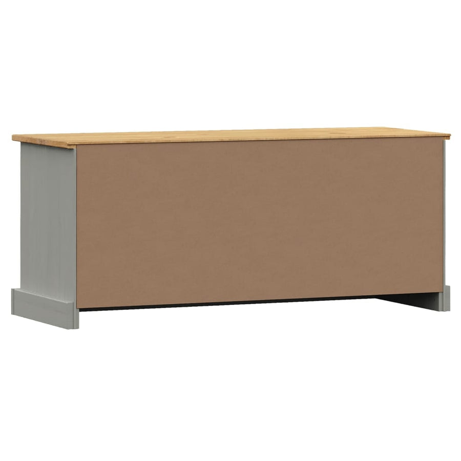 Schoenenbank Vigo 106X35X40 Cm Massief Grenenhout Grijs
