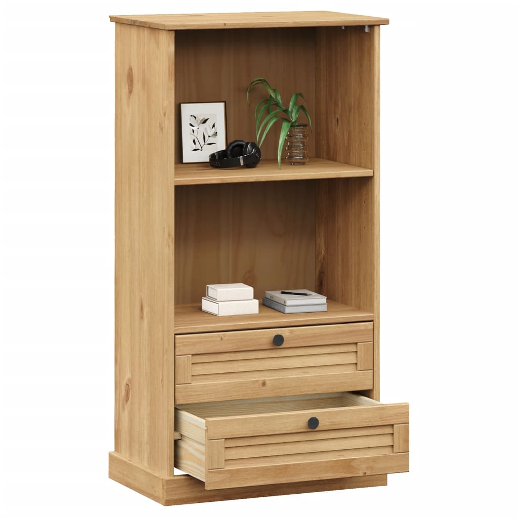 Boekenkast Vigo 60X35X114,5 Cm Massief Grenenhout