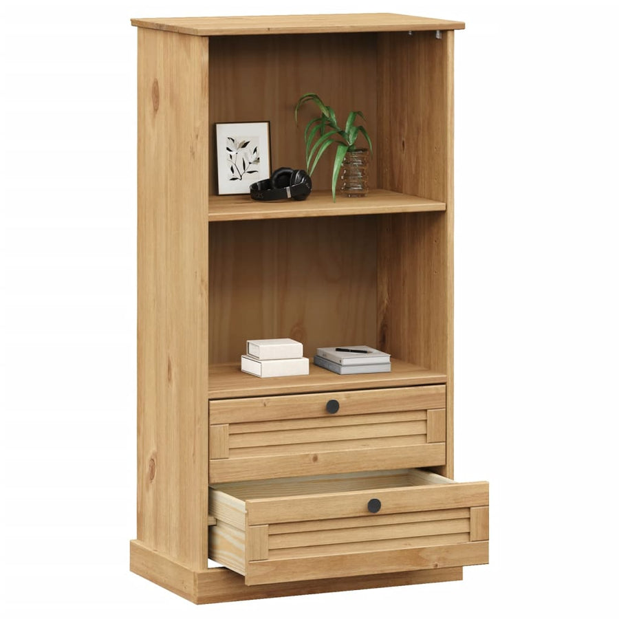 Boekenkast Vigo 60X35X114,5 Cm Massief Grenenhout