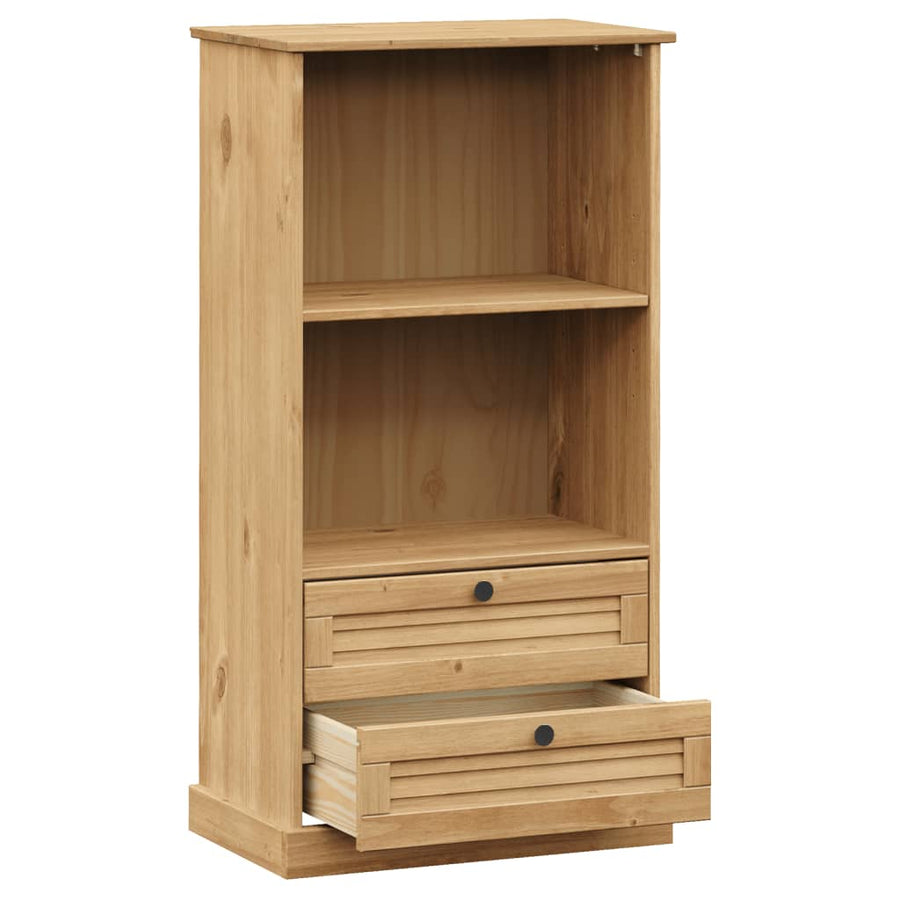 Boekenkast Vigo 60X35X114,5 Cm Massief Grenenhout