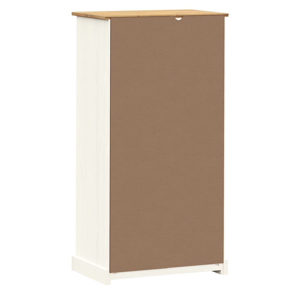Boekenkast Vigo 60X35X114,5 Cm Massief Grenenhout Wit