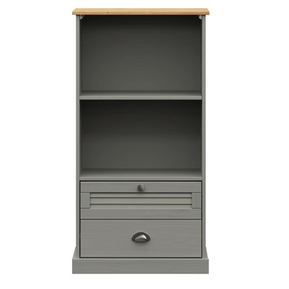 Boekenkast Vigo 60X35X114,5 Cm Massief Grenenhout Grijs