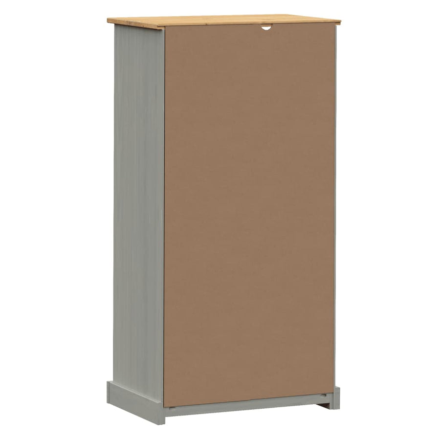 Boekenkast Vigo 60X35X114,5 Cm Massief Grenenhout Grijs