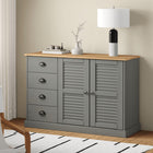 Sideboard with drawers VIGO 113x40x75 cm solid pine grey