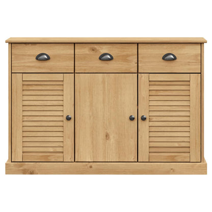 Dressoir Met Lades Vigo 113X40X75 Cm Massief Grenenhout Bruin