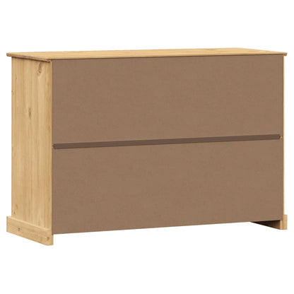 Dressoir Met Lades Vigo 113X40X75 Cm Massief Grenenhout Bruin