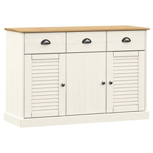 Dressoir Met Lades Vigo 113X40X75 Cm Massief Grenenhout Wit
