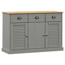 Dressoir Met Lades Vigo 113X40X75 Cm Massief Grenenhout Grijs
