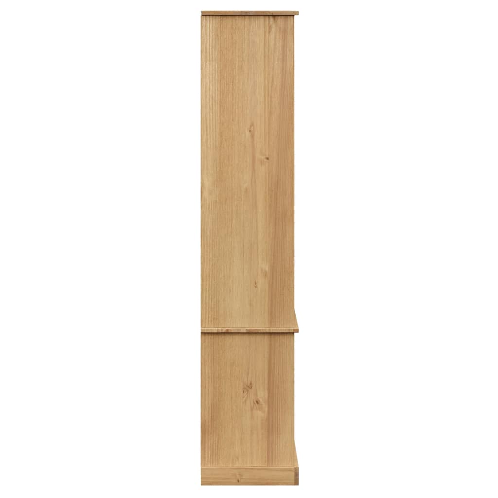 Vitrinekast Vigo 85X35X170 Cm Massief Grenenhout Bruin