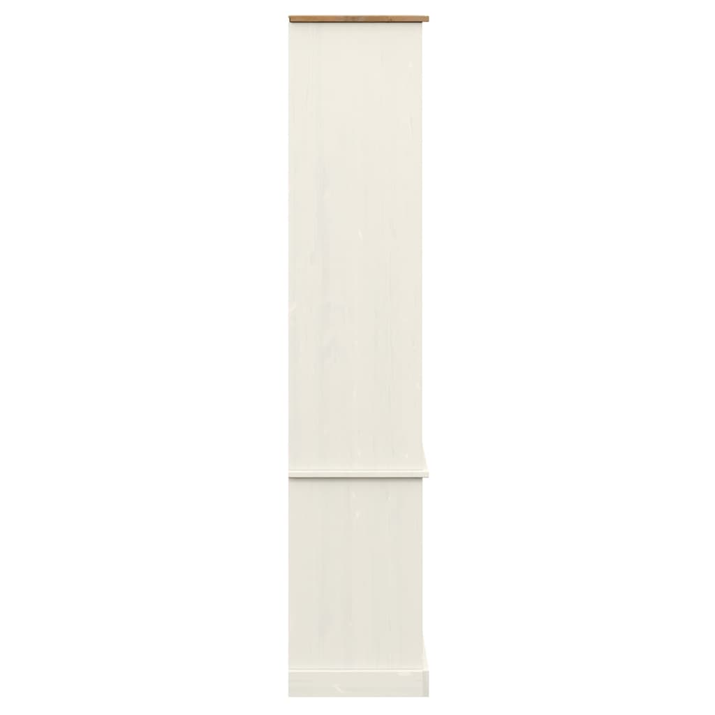 Vitrinekast Vigo 85X35X70 Cm Massief Grenenhout 1 Wit