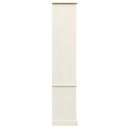 Vitrinekast Vigo 85X35X70 Cm Massief Grenenhout 1 Wit