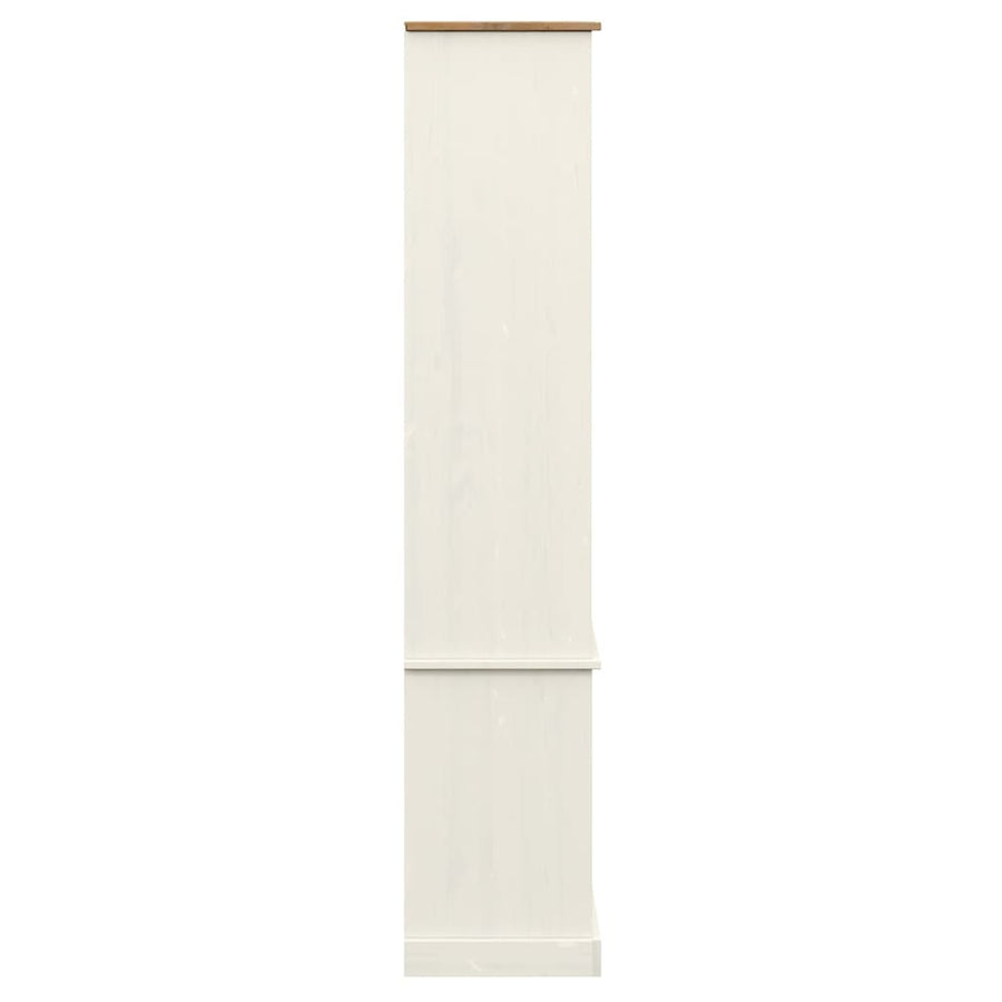 Vitrinekast Vigo 85X35X70 Cm Massief Grenenhout 1 Wit