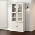 Display cabinet VIGO 85x35x170 cm solid pine white