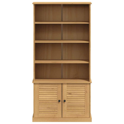 Boekenkast Vigo 85X35X170 Cm Massief Grenenhout Bruin