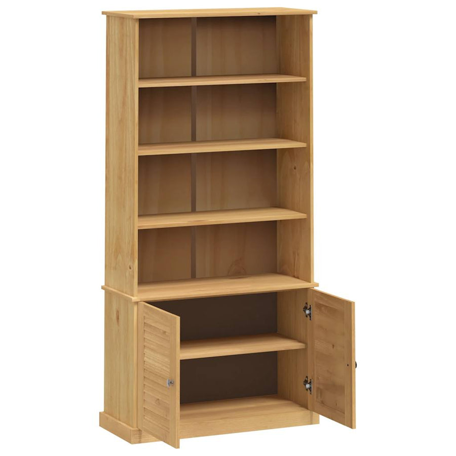 Boekenkast Vigo 85X35X170 Cm Massief Grenenhout Bruin