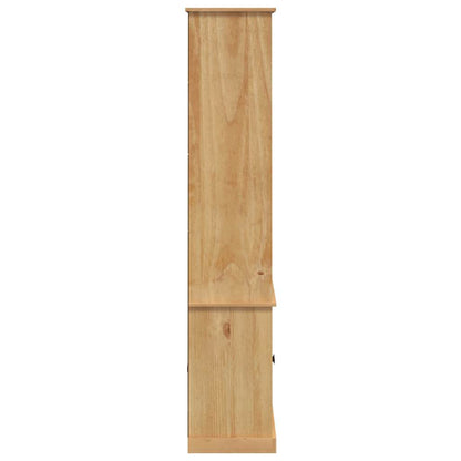 Boekenkast Vigo 85X35X170 Cm Massief Grenenhout Bruin