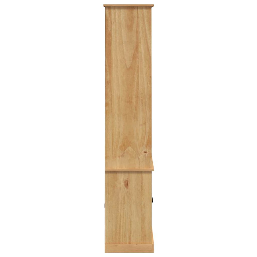 Boekenkast Vigo 85X35X170 Cm Massief Grenenhout Bruin