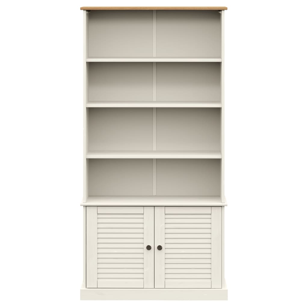 Boekenkast Vigo 85X35X170 Cm Massief Grenenhout Wit