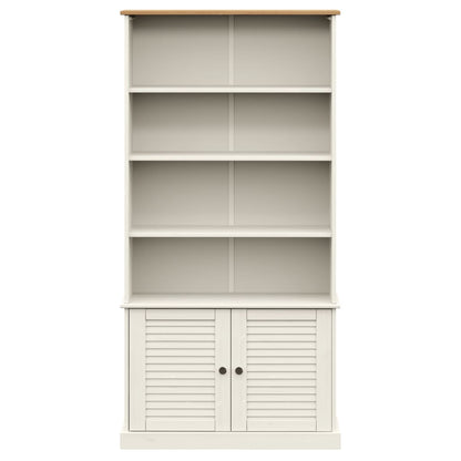Boekenkast Vigo 85X35X170 Cm Massief Grenenhout Wit