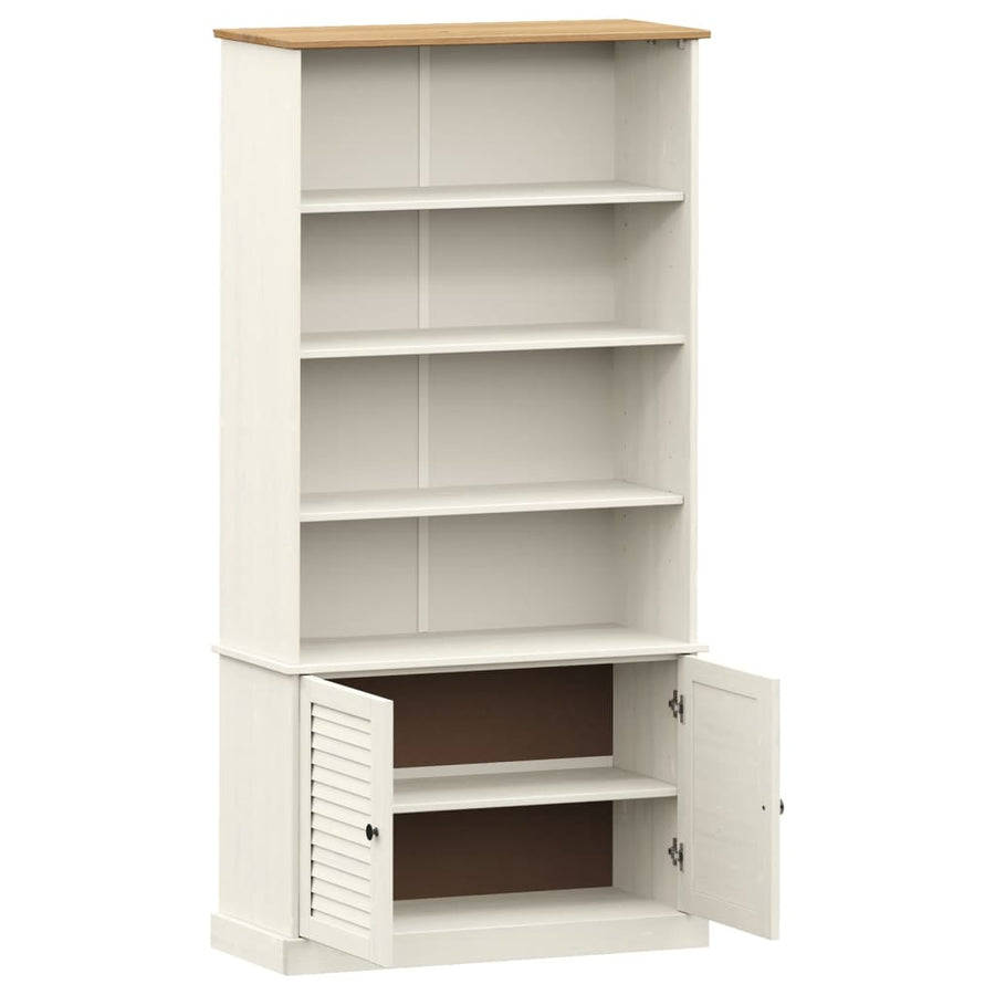 Boekenkast Vigo 85X35X170 Cm Massief Grenenhout Wit