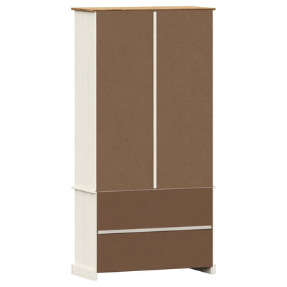 Boekenkast Vigo 85X35X170 Cm Massief Grenenhout Wit