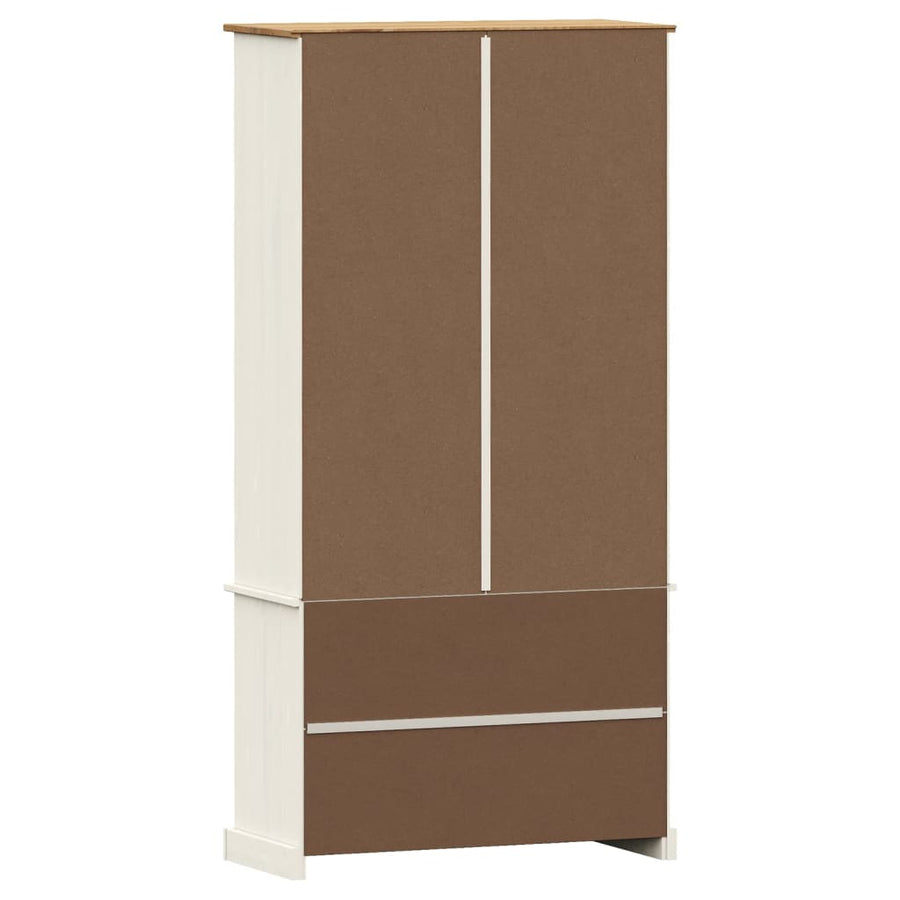 Boekenkast Vigo 85X35X170 Cm Massief Grenenhout Wit