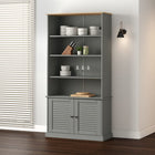 Bookcase VIGO 85x35x170 cm solid pine grey
