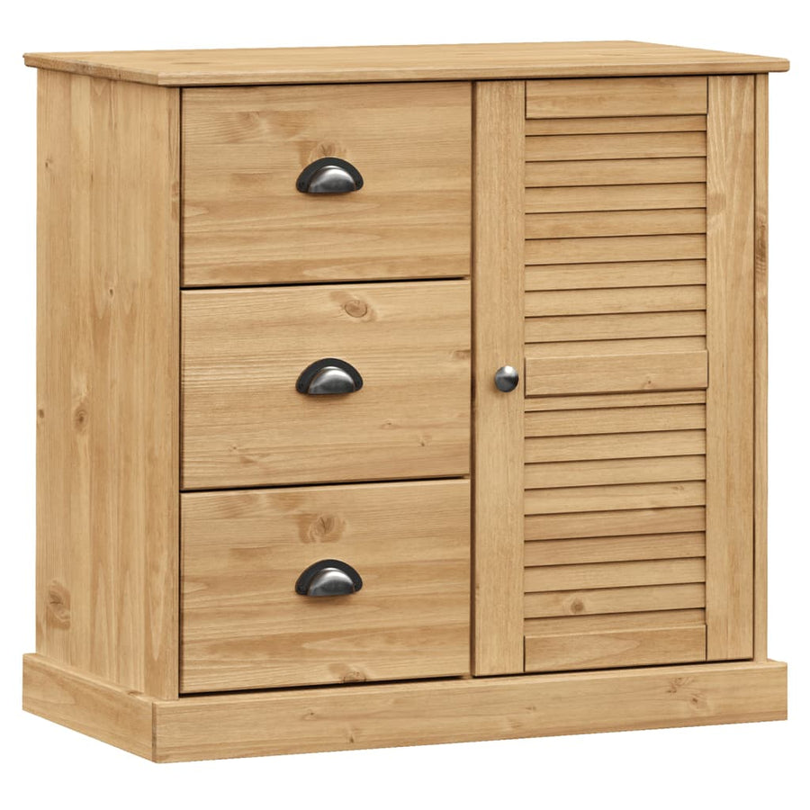 Dressoir Met Lades Vigo 78X40X75 Cm Massief Grenenhout Bruin