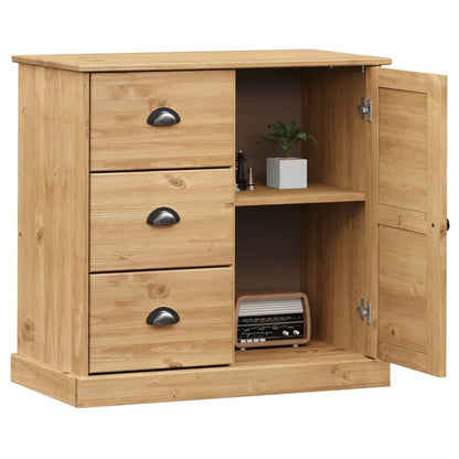 Dressoir Met Lades Vigo 78X40X75 Cm Massief Grenenhout Bruin