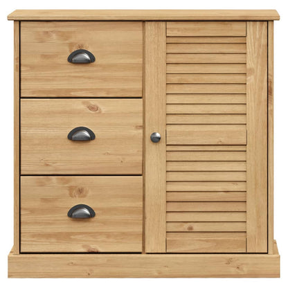 Dressoir Met Lades Vigo 78X40X75 Cm Massief Grenenhout Bruin