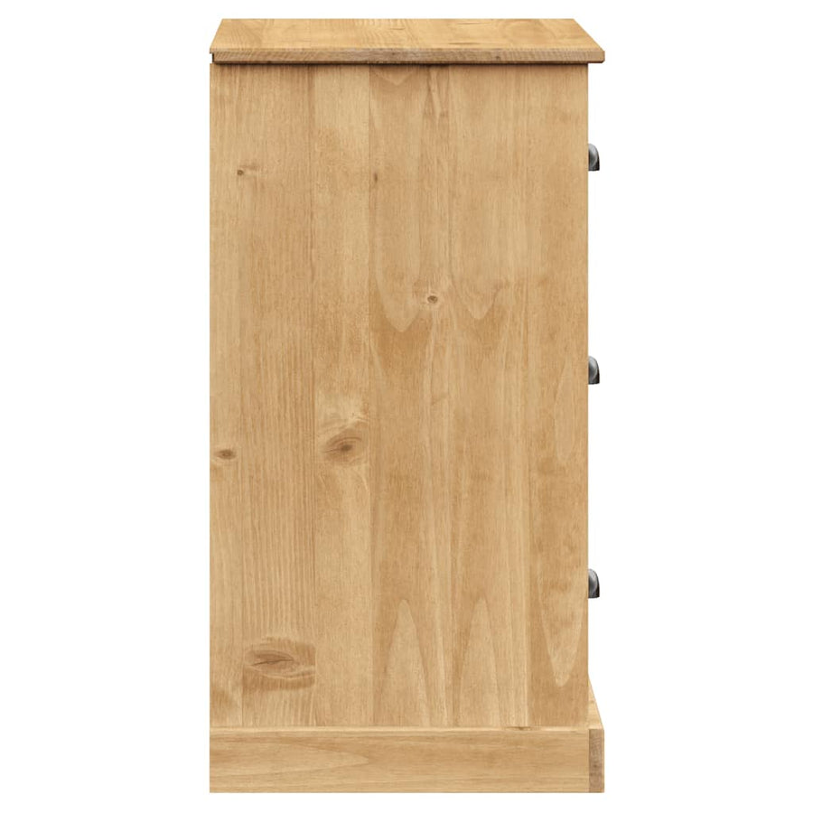 Dressoir Met Lades Vigo 78X40X75 Cm Massief Grenenhout Bruin