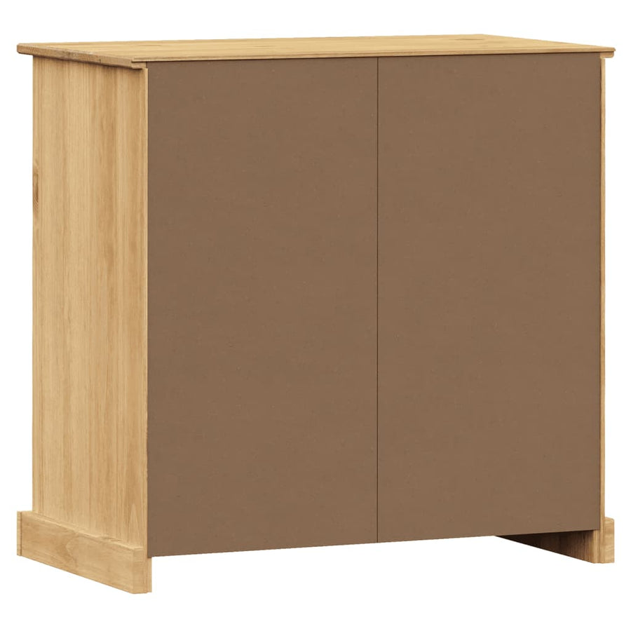Dressoir Met Lades Vigo 78X40X75 Cm Massief Grenenhout Bruin