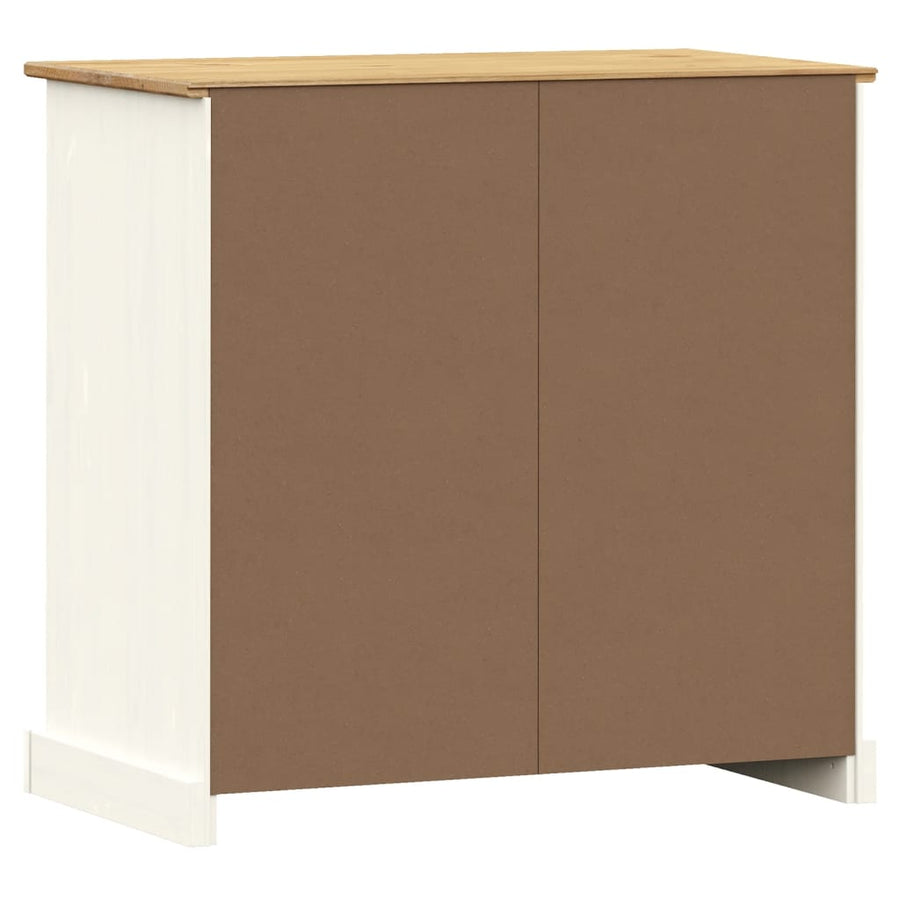 Dressoir Met Lades Vigo 78X40X75 Cm Massief Grenenhout Wit