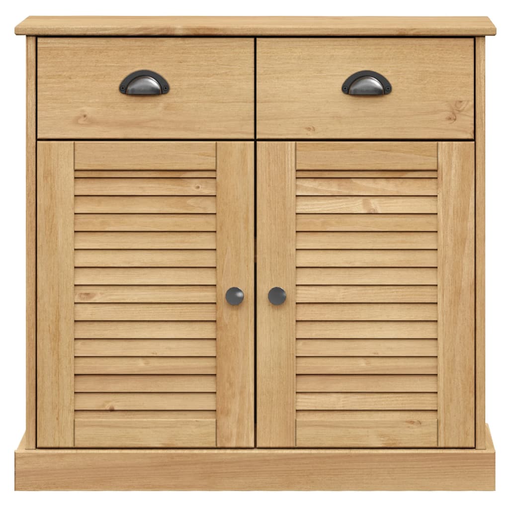 Dressoir Met Lades Vigo 78X40X75 Cm Massief Grenenhout Bruin