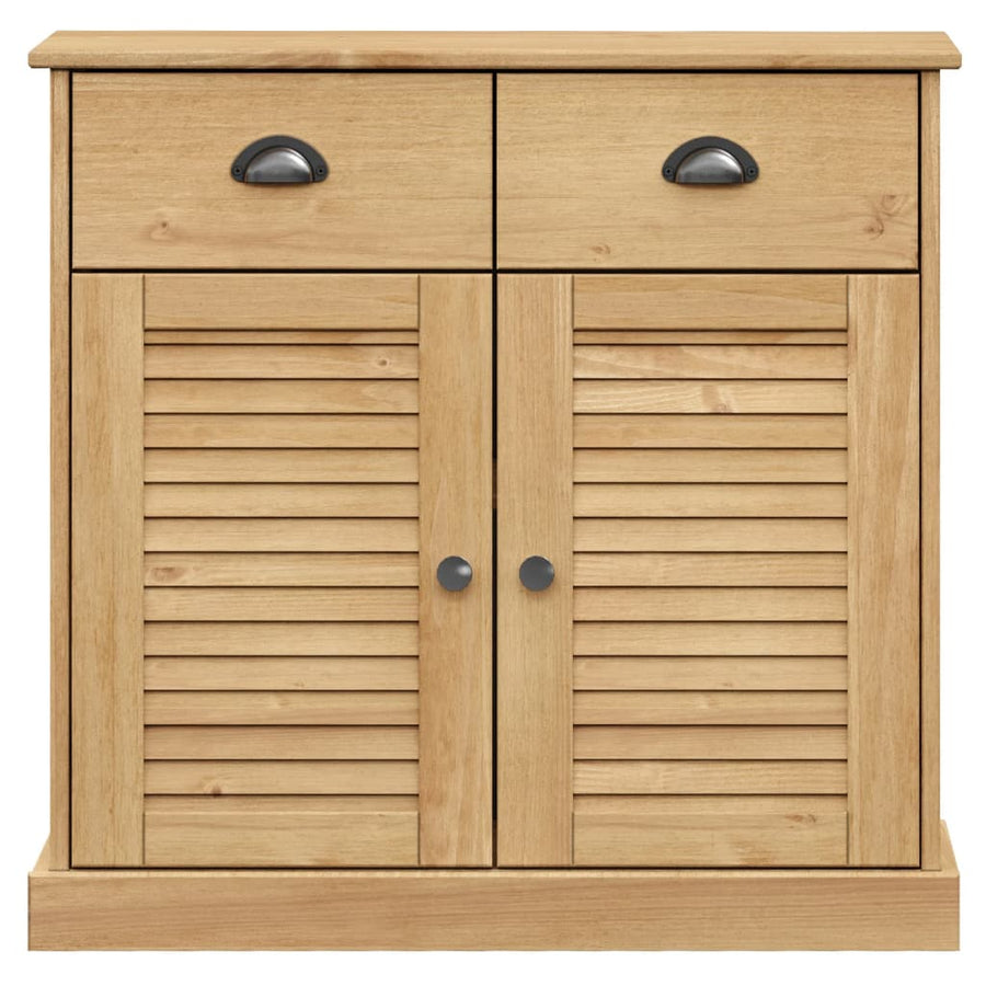 Dressoir Met Lades Vigo 78X40X75 Cm Massief Grenenhout Bruin
