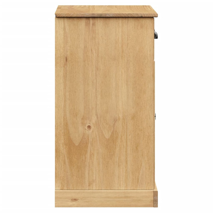 Dressoir Met Lades Vigo 78X40X75 Cm Massief Grenenhout Bruin