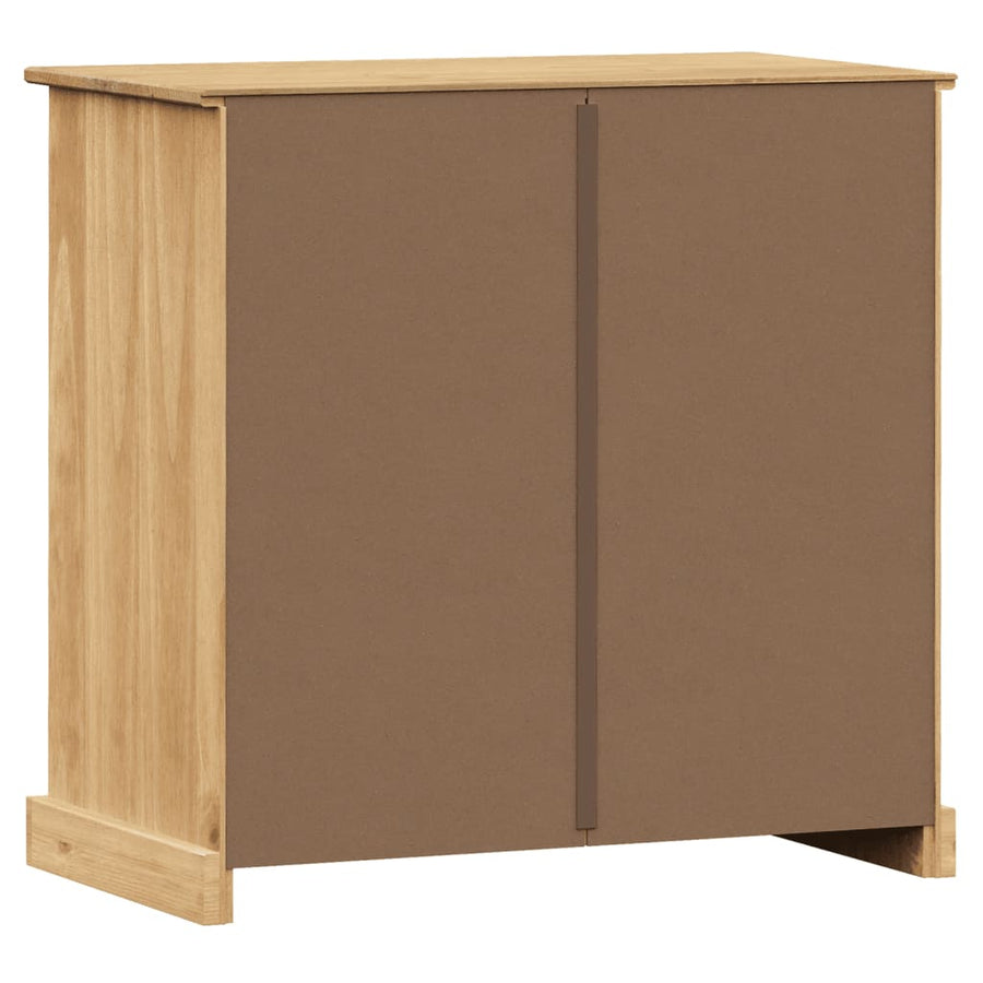 Dressoir Met Lades Vigo 78X40X75 Cm Massief Grenenhout Bruin