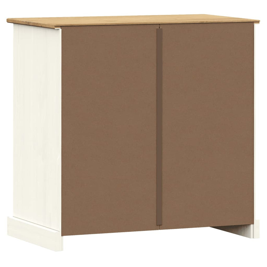 Dressoir Met Lades Vigo 78X40X75 Cm Massief Grenenhout 1 Wit