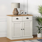 Sideboard with drawers VIGO 78x40x75 cm solid pine wood white