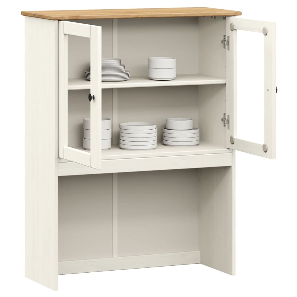 Opzetkast Vigo 78X30X100 Cm Massief Grenenhout Wit