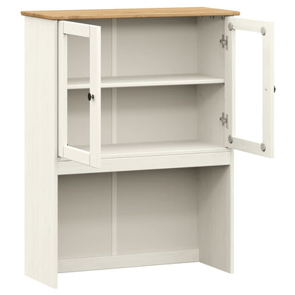 Opzetkast Vigo 78X30X100 Cm Massief Grenenhout Wit