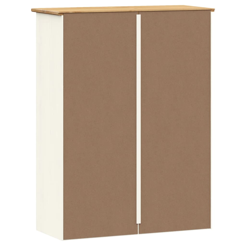 Opzetkast Vigo 78X30X100 Cm Massief Grenenhout Wit