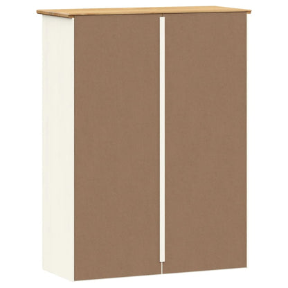 Opzetkast Vigo 78X30X100 Cm Massief Grenenhout Wit